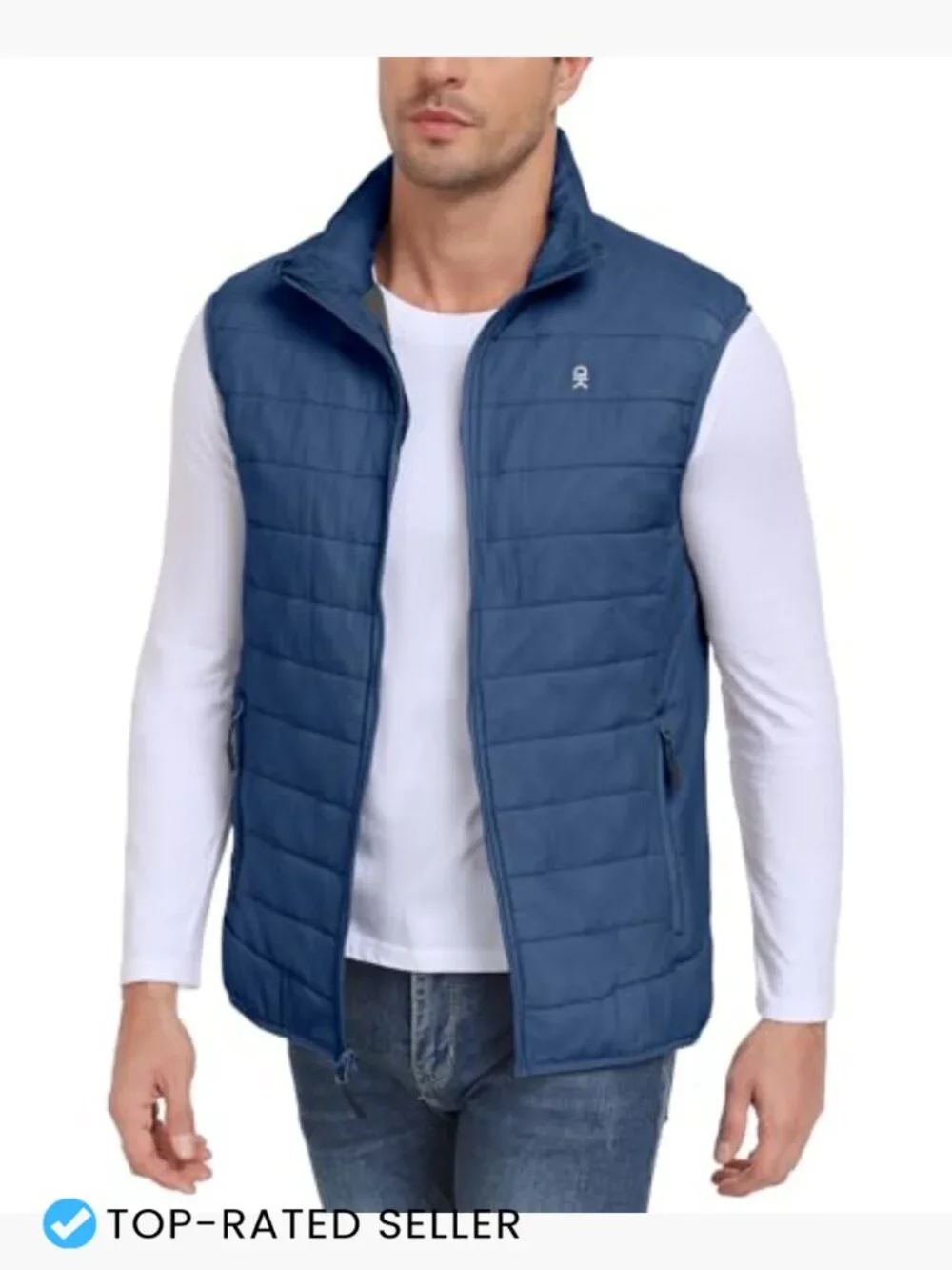 Men's Packable Puffer Vest Water-Resistant Quilted Sleeveless Vest for Travel